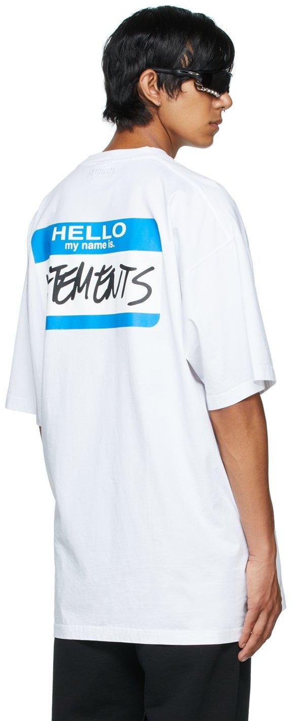 Vetements Cotton 'my Name Is ' T-shirt in White for Men | Lyst