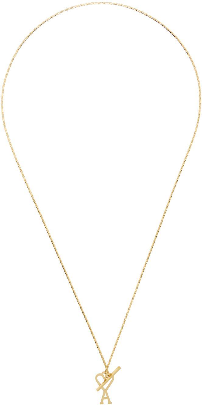 Ami Paris Gold Ami De Cœur Chain Necklace for Men | Lyst