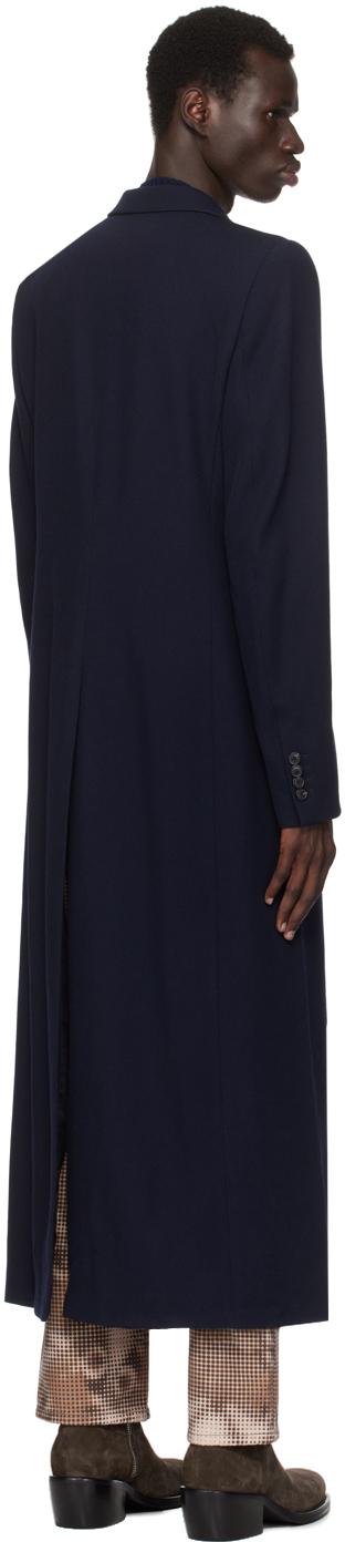 DRIES VAN NOTEN ネイビー ダブルブレストコート