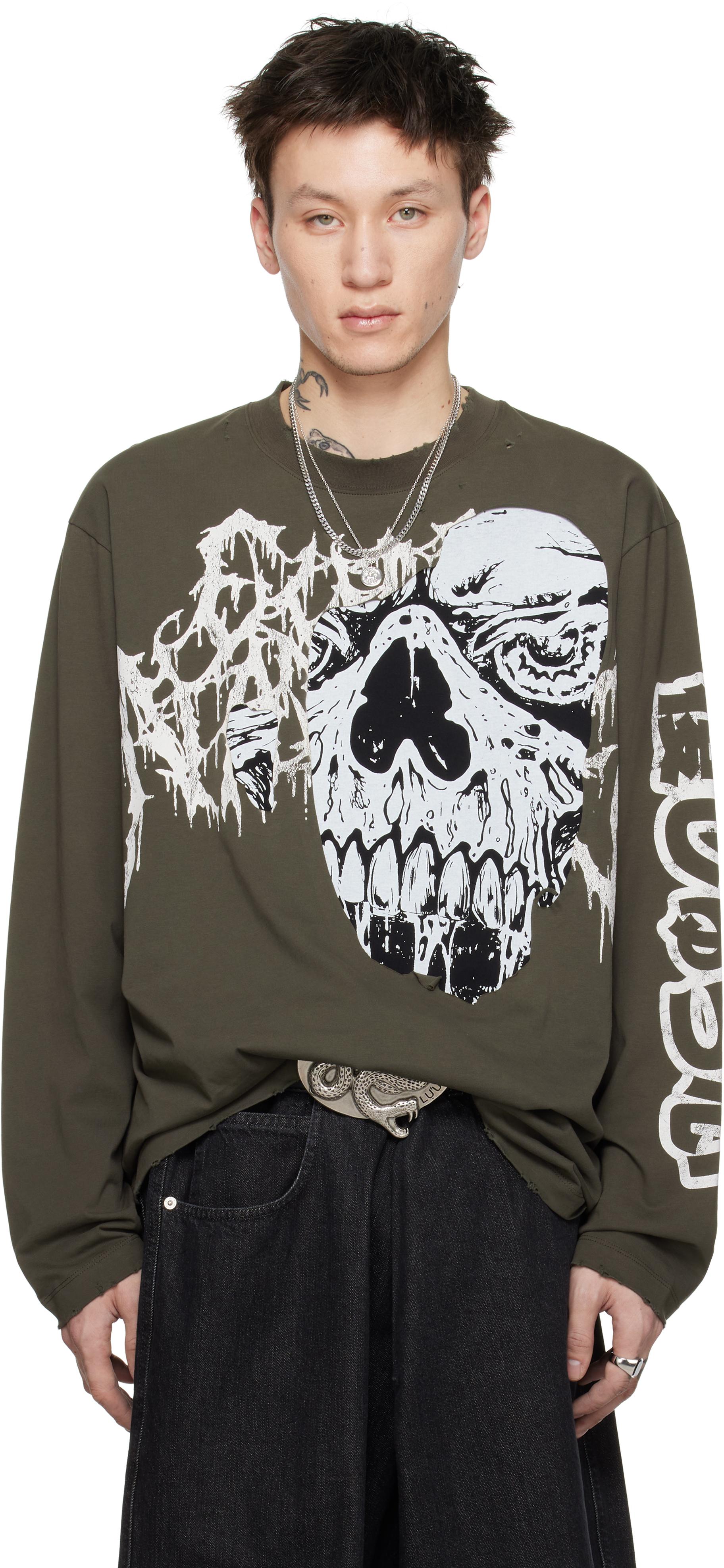【関税込み】LU'U DAN ブラック Slubby Jersey Tシャツ Black Slubby Jersey T-shirt by LU'U DAN on Sale