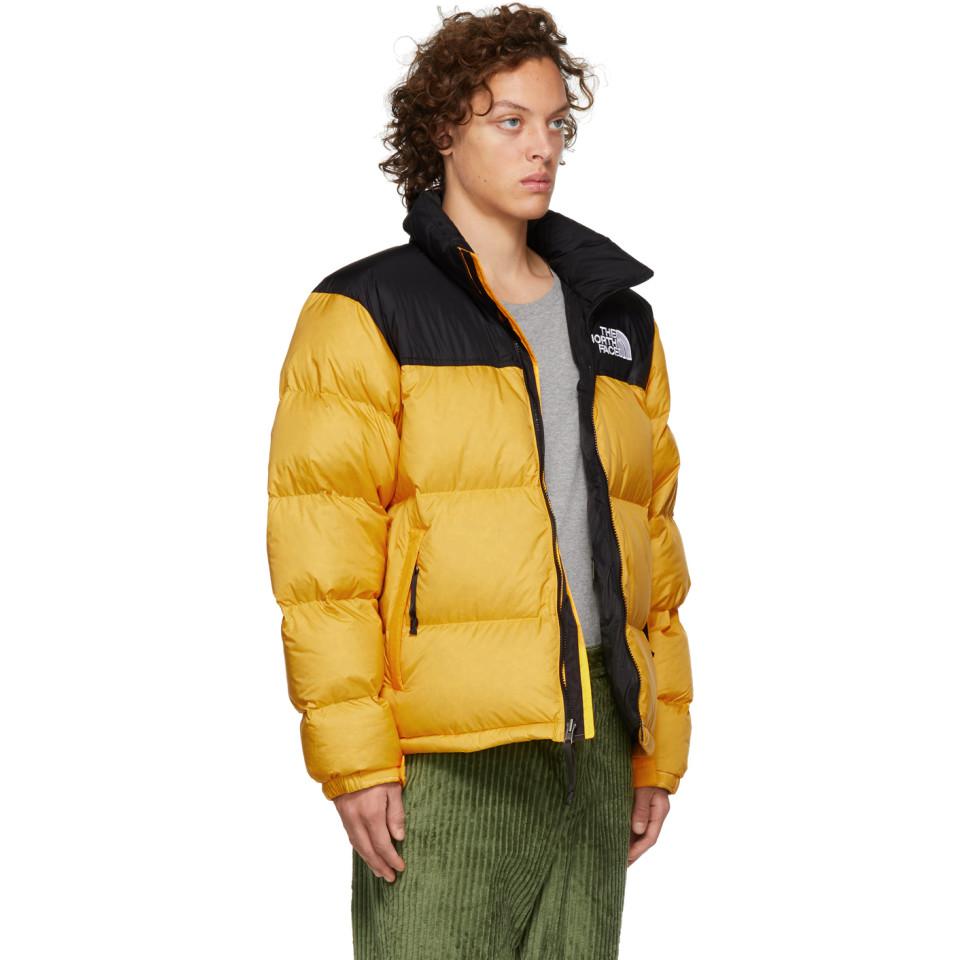 The North Face Synthetic Yellow And Black 1996 Retro Nuptse Jacket for Men  | Lyst Canada