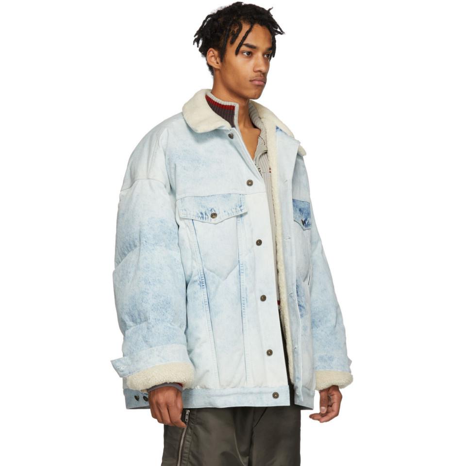 puffer denim jacket