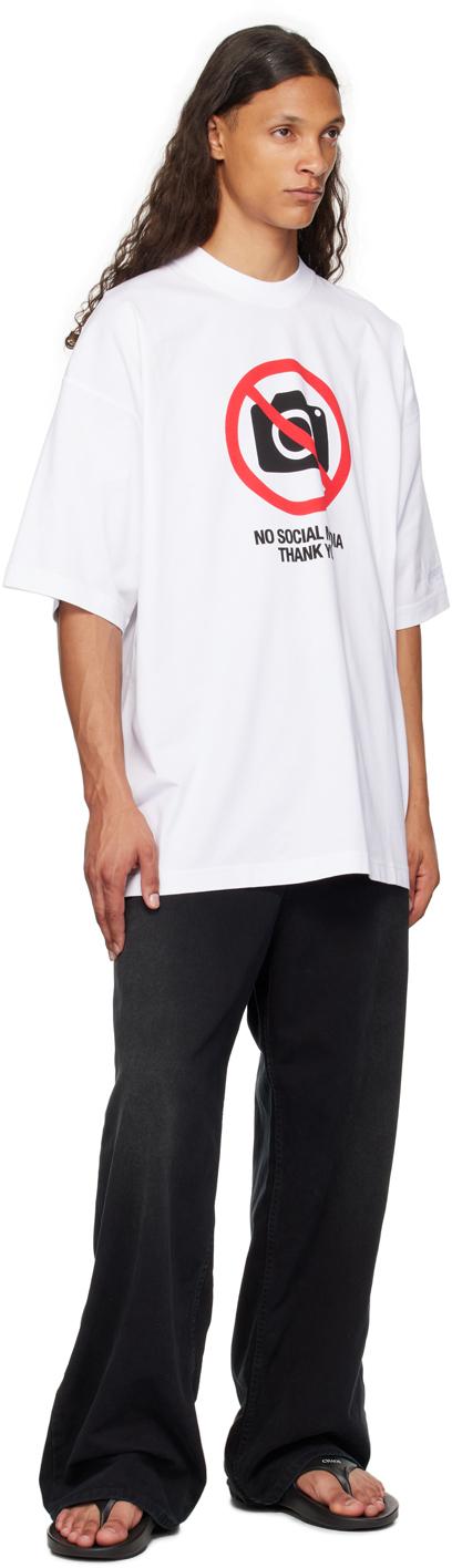 【関税込み】VETEMENTS ホワイト No Social Media Tシャツ Vetements No Social Media T-shirt in White for Men | Lyst