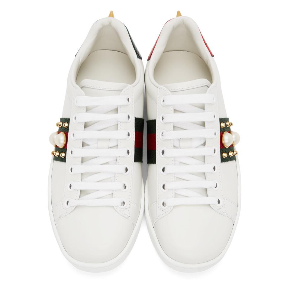 gucci ace pearl