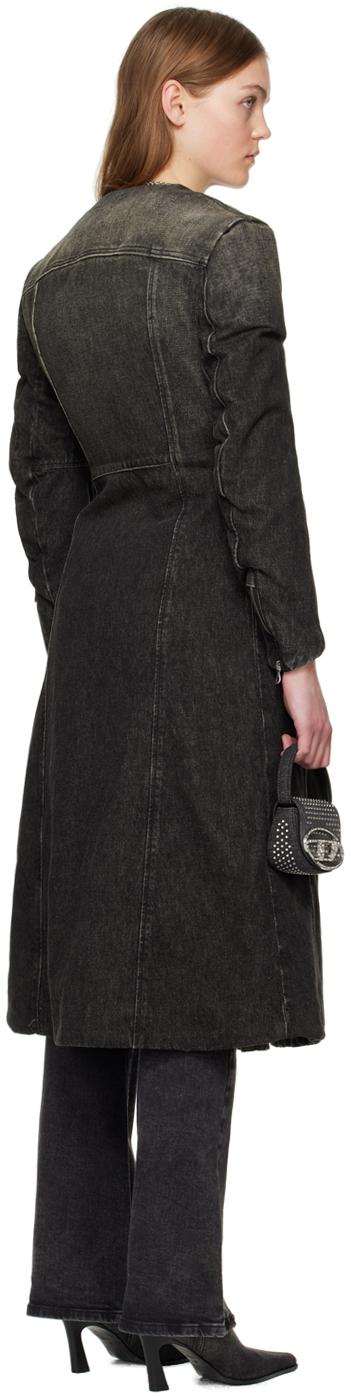 Diesel Black De-Sy-S Denim Coat