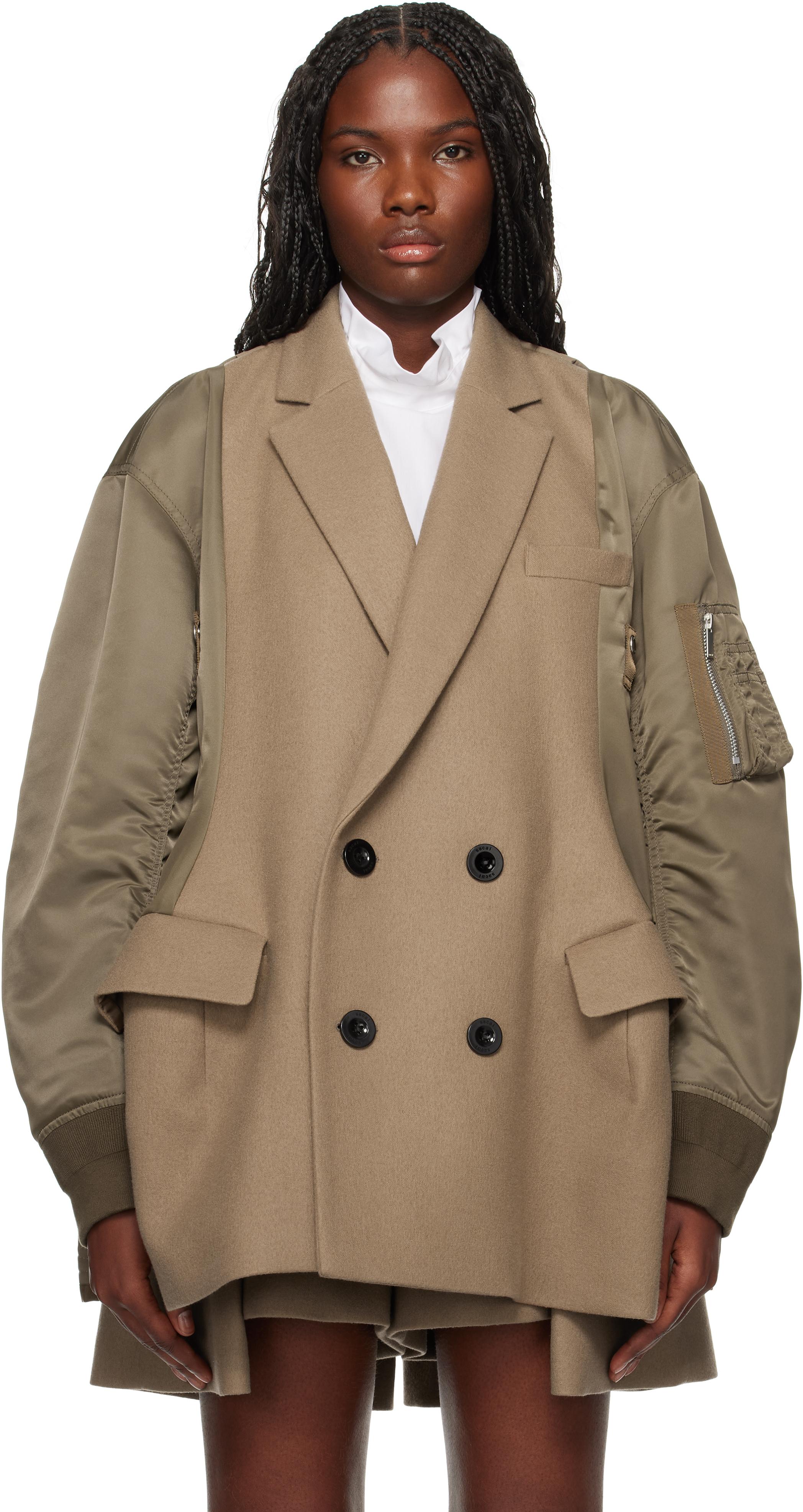 sacai チェスターコート ドッキング アウター Aライン コート サカイ sacai] Wool Melton Coat – MaW SAPPORO