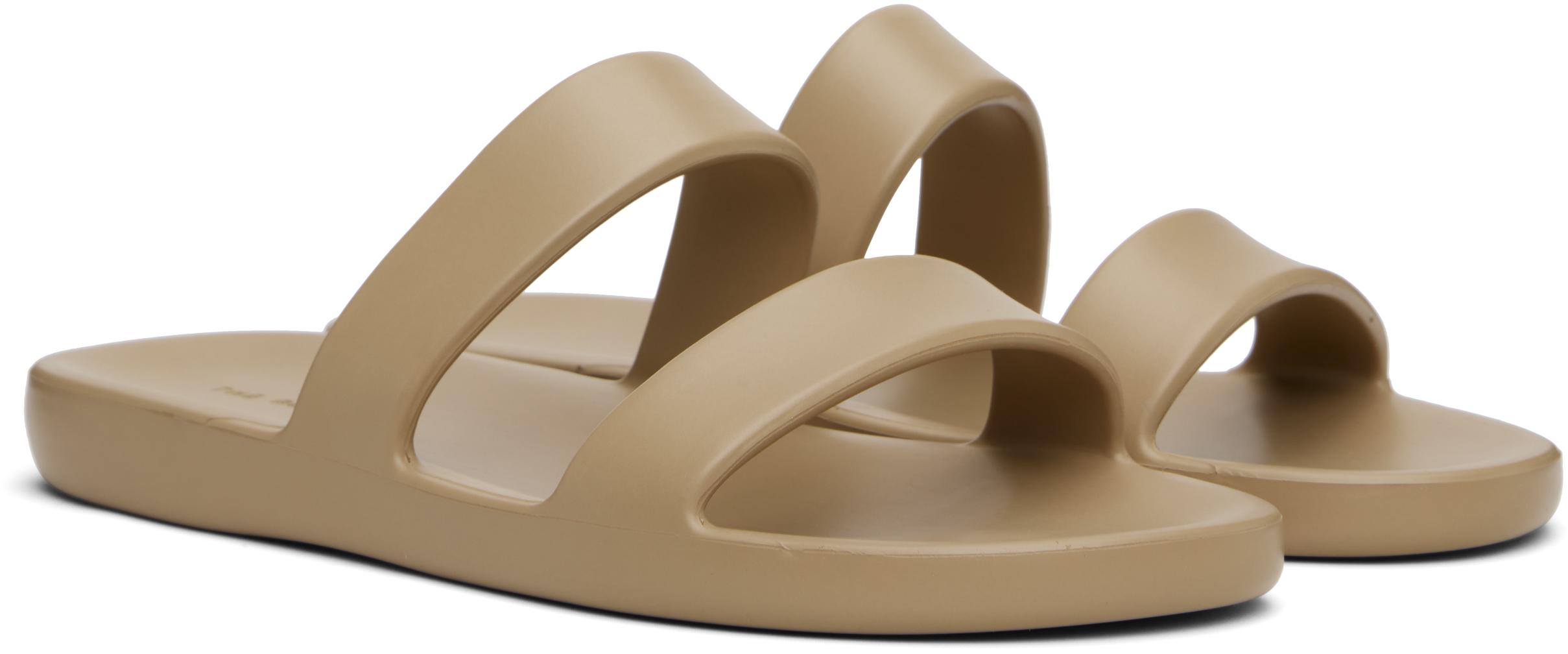 The Row Taupe Foam Sandals in Black | Lyst