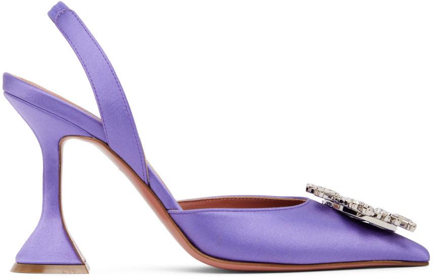 AMINA MUADDI Begum Sling Heels in Purple | Lyst UK