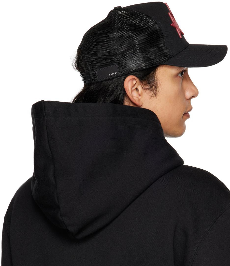Amiri メンズ ブラック 3 Star トラッカーキャップ キャップ Amiri メンズ ブラック 3 Star トラッカーキャップ キャップ