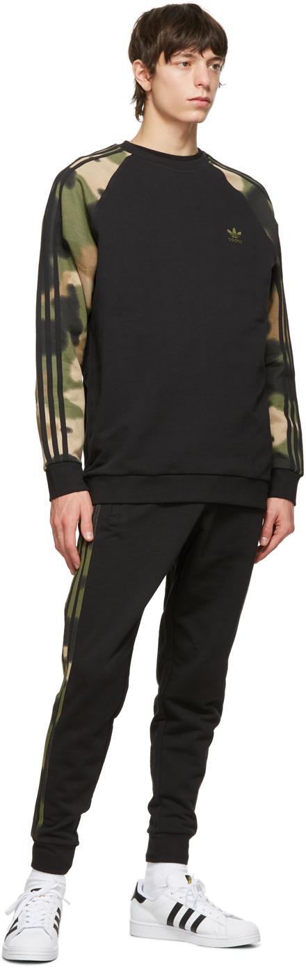 adidas Originals Camo Stripes Crewneck Sweatshirt in Black for Men | Lyst