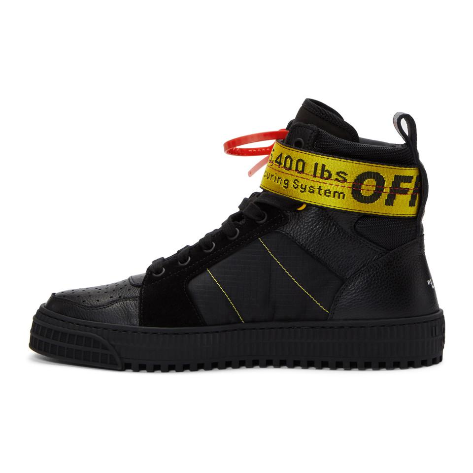 Off-White c/o Virgil Abloh Black Industrial High-top Sneakers for Men | Lyst