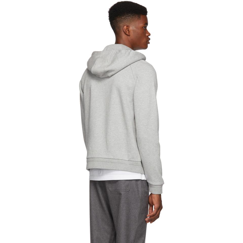 Moncler Grey Maglia Zip Hoodie in Gray for Men | Lyst Moncler Grey Maglia Zip Hoodie in Gray for Men | Lyst