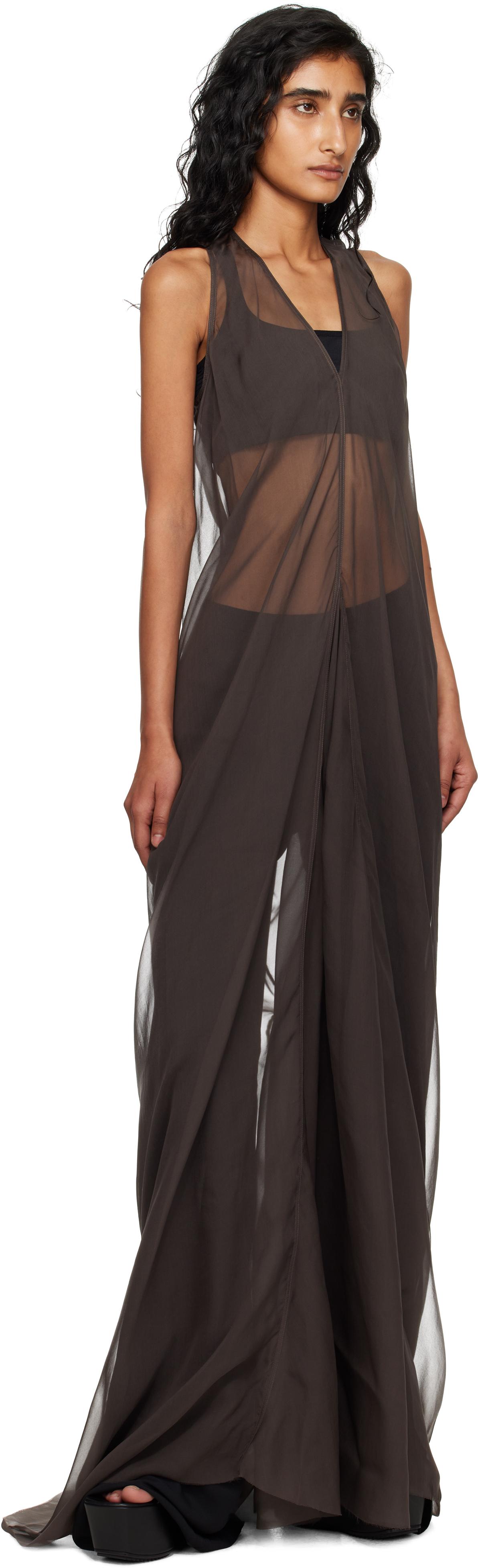 【RICK OWENS】マキシドレス ブラック RICK OWENS OPEN-BACK MAXI DRESS – AFTERLIFE MODE