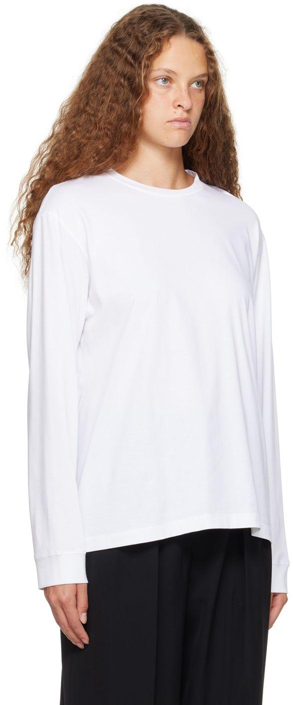 The Row Ciles R Long Sleeve T-shirt in White | Lyst