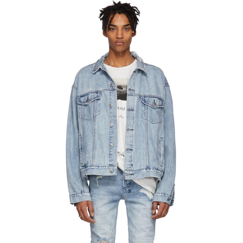 Blue Denim Oh G Acid Trip Trash Jacket 