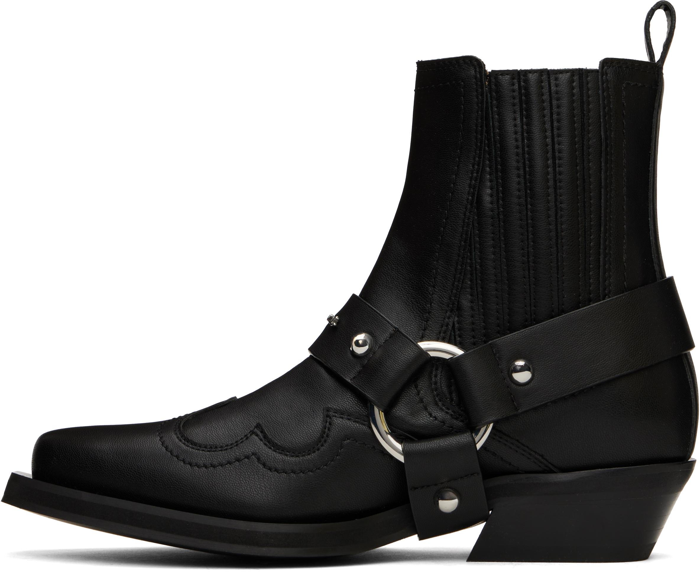 【GANNI】Black Low Cut Western Chelsea Boots Ganni Low Cut Western Chelsea Boots in Black | Lyst