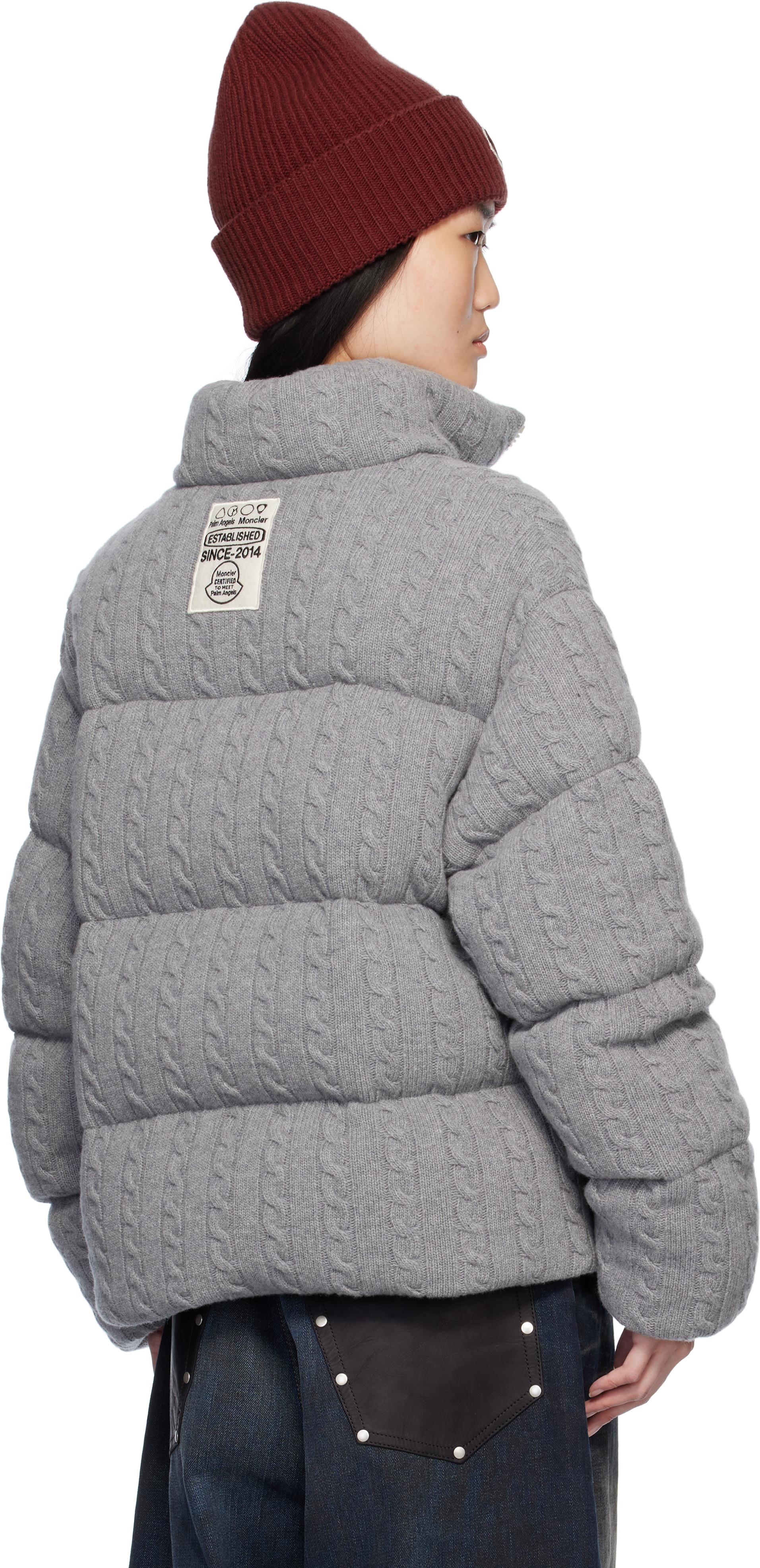 ウォーキング・ランニングウェア MONCLER PALM ANGELS JERSEY BOTTOMS GRAY Moncler Genius Moncler X Palm Angels Austru Down Jacket in Grey