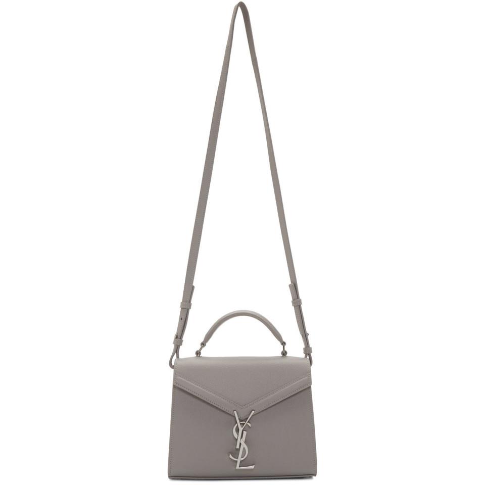 Saint Laurent Grey Mini Cassandra Bag in Gray | Lyst