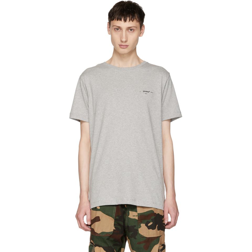 Off-White c/o Virgil Abloh Tm C/o style In Revolt T-shirt in Gray for Men