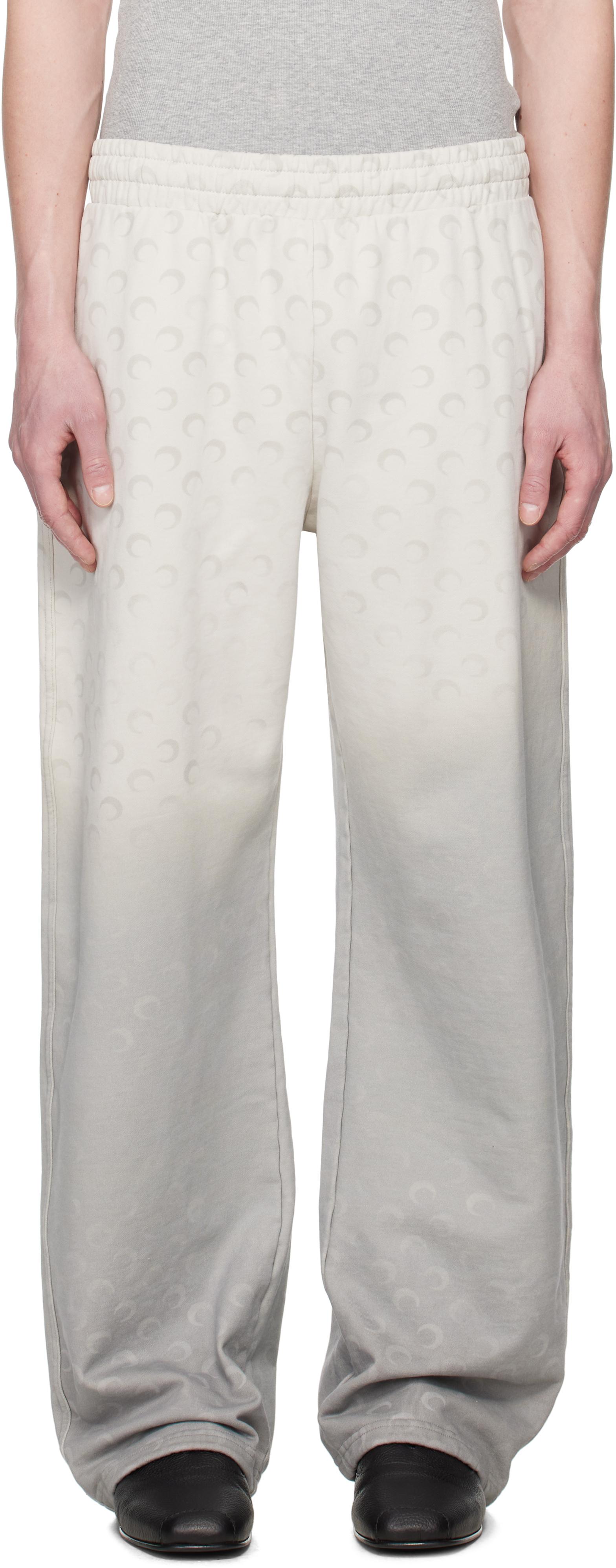 【MARINE SERRE】Moon スウェットパンツ MOON FADED フリーススウェットパンツ • Marine Serre