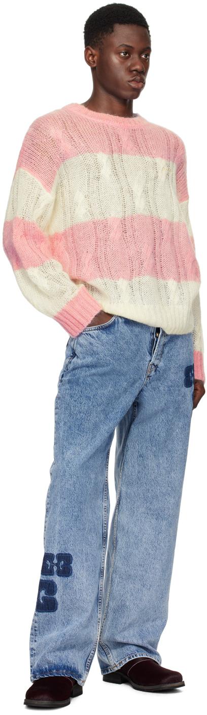 Ganni Striped Sweater in Pink for Men Lyst Canada