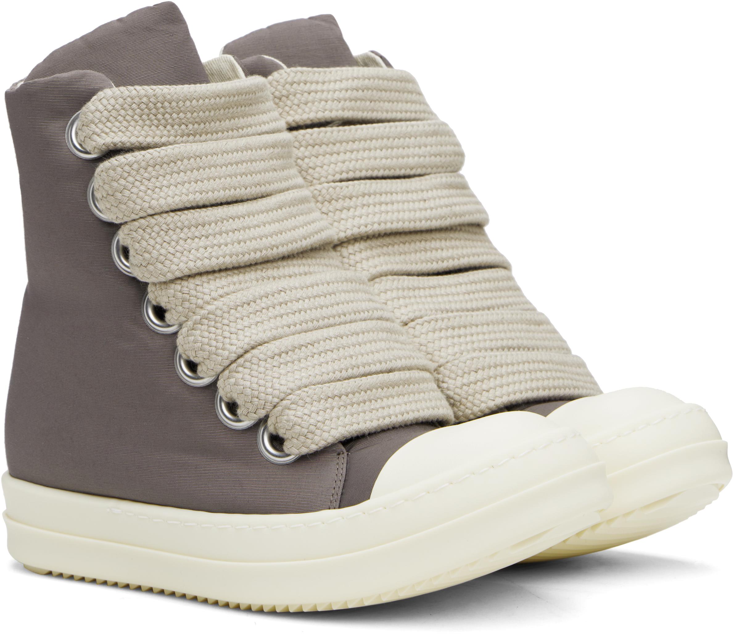 Rick Owens Hollywood Jumbo Lace Puffer Sneaks Sneakers in Gray | Lyst
