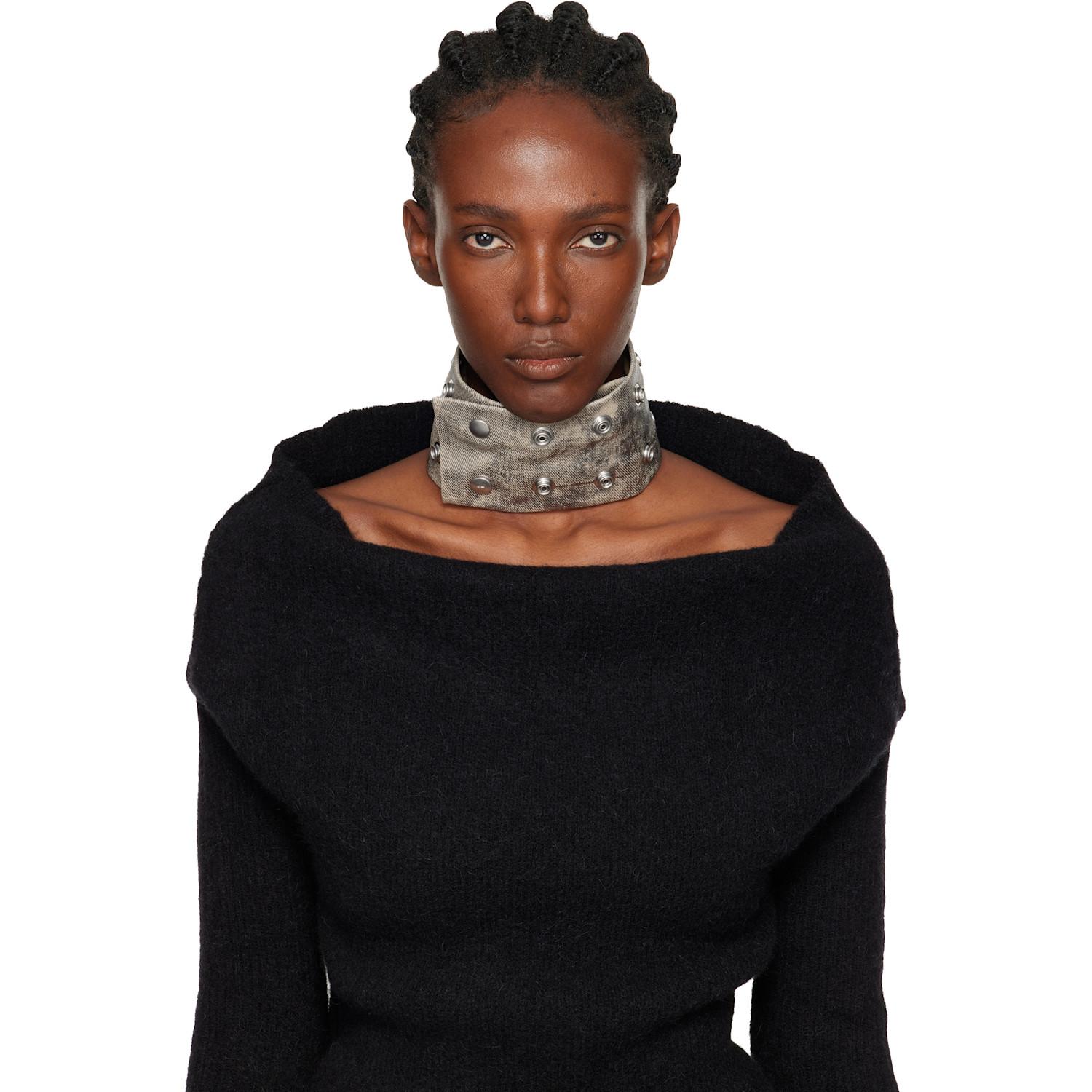 Rick Owens Concordians Strobe Neck Band Choker in Black | Lyst