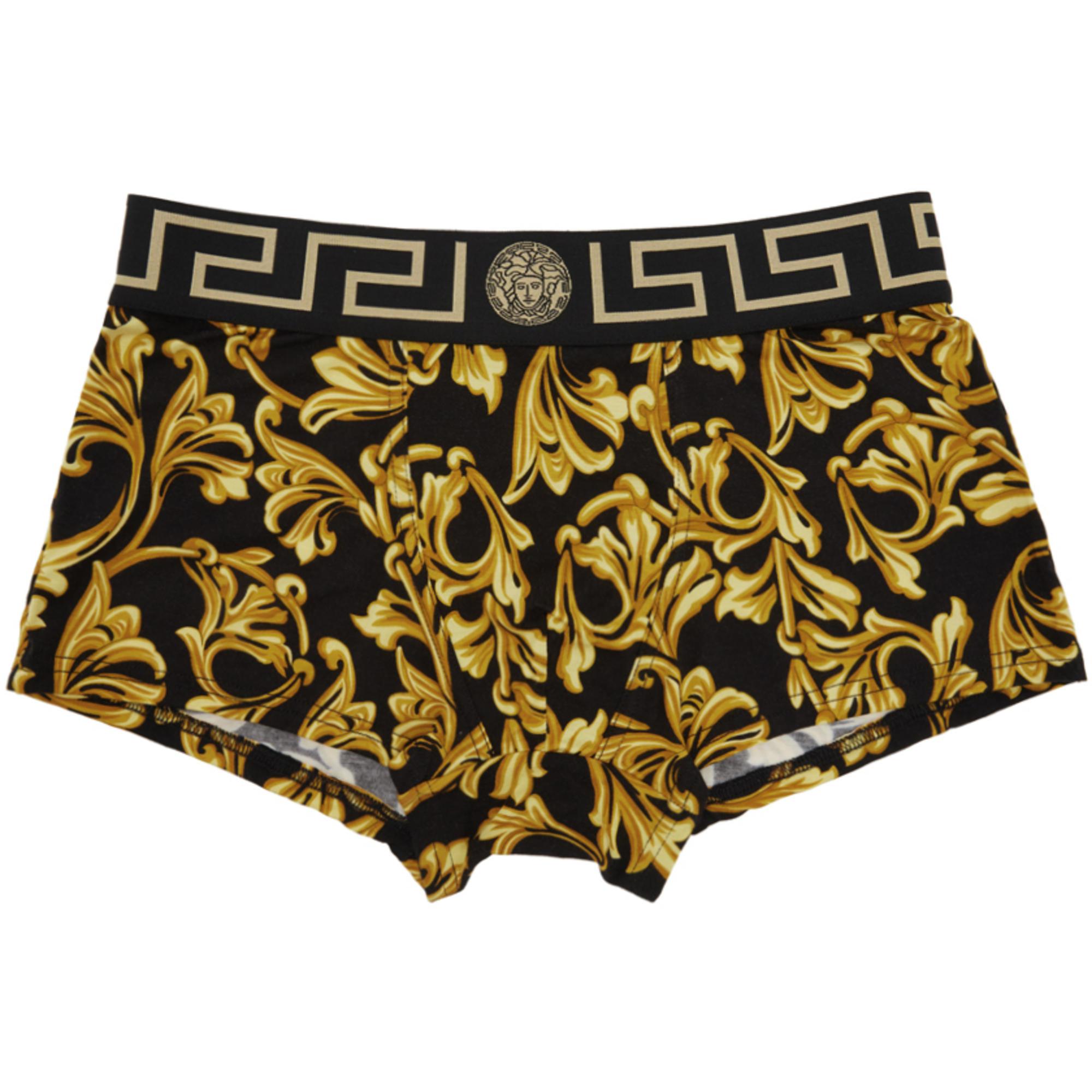 Versace Synthetic Iconic Baroque Stretch Cotton Boxer Briefs - Size Xl ...