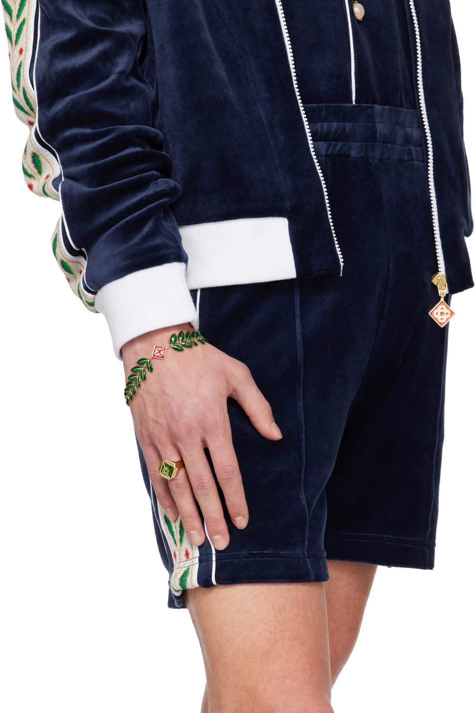 CASABLANCA Laurel Leaf Bracelet in Green for Men | Lyst