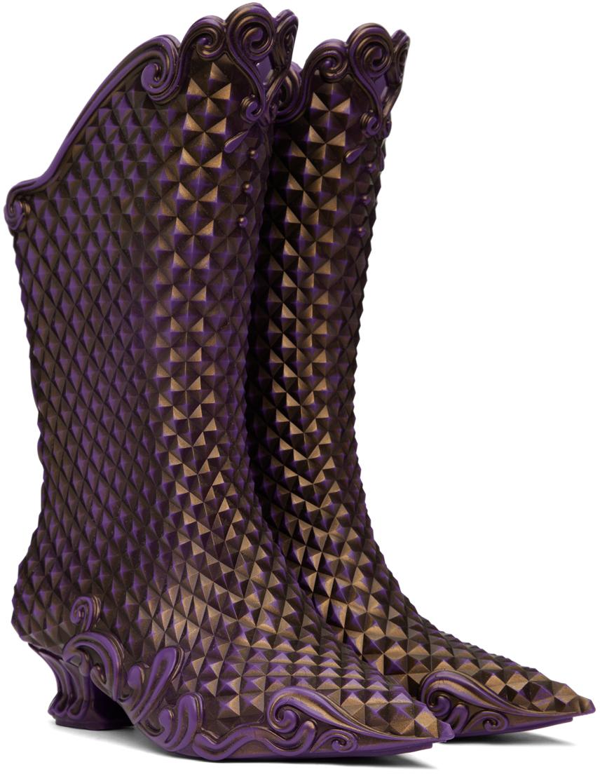 Y. Project X Ugg Genuine Shearling Thigh High Boot in Brown