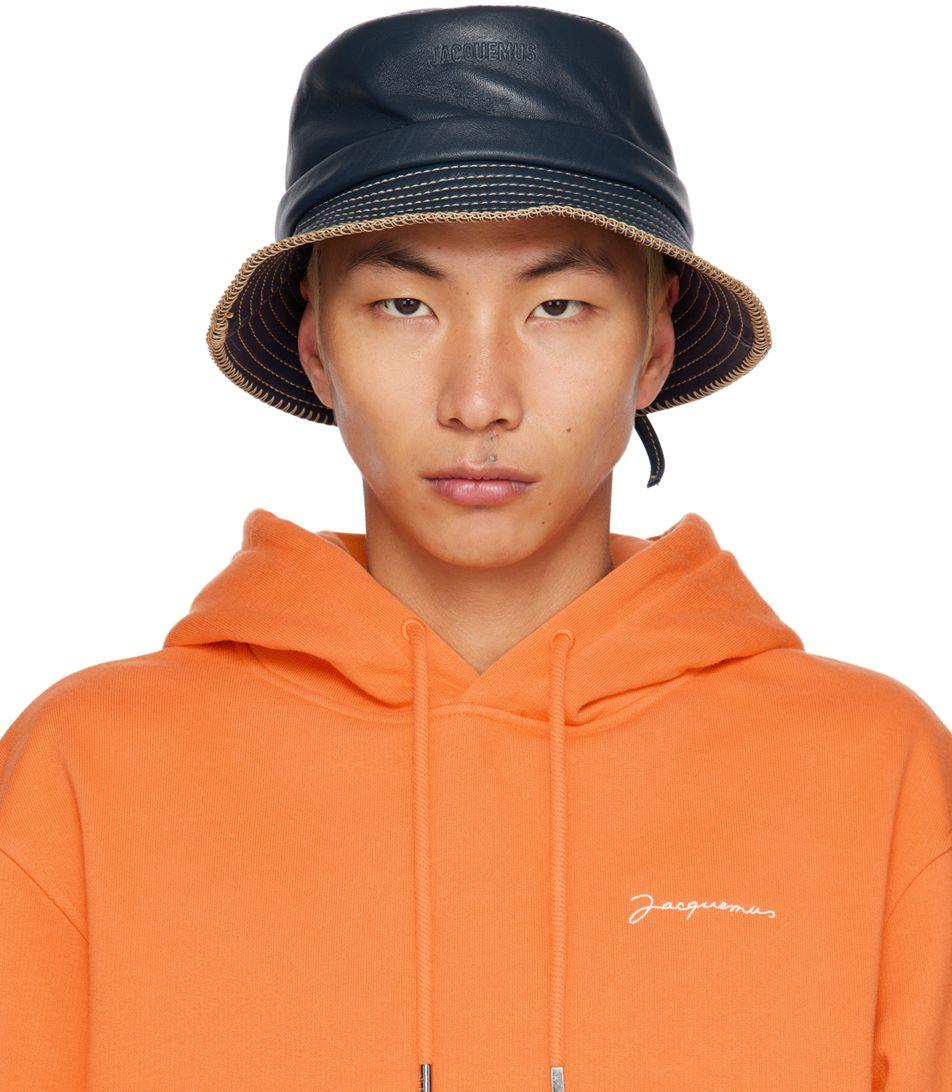 Jacquemus Navy 'le Bob Mentalo' Hat in Orange for Men | Lyst