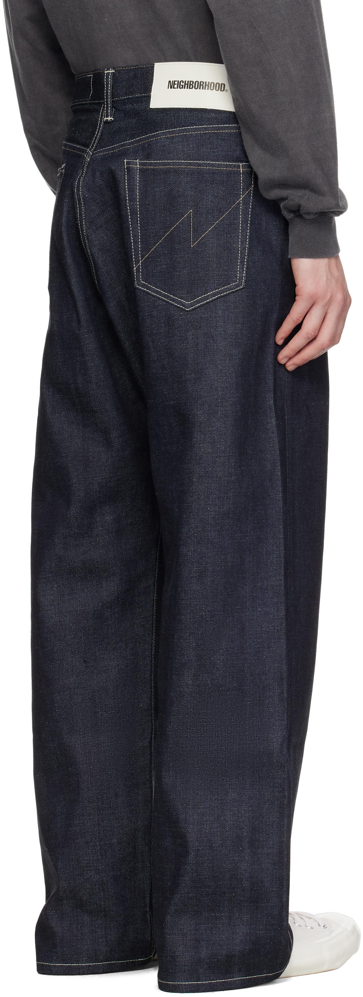 Neighborhood Rigid Denim Dp Wide Jeans in Black for Men | Lyst