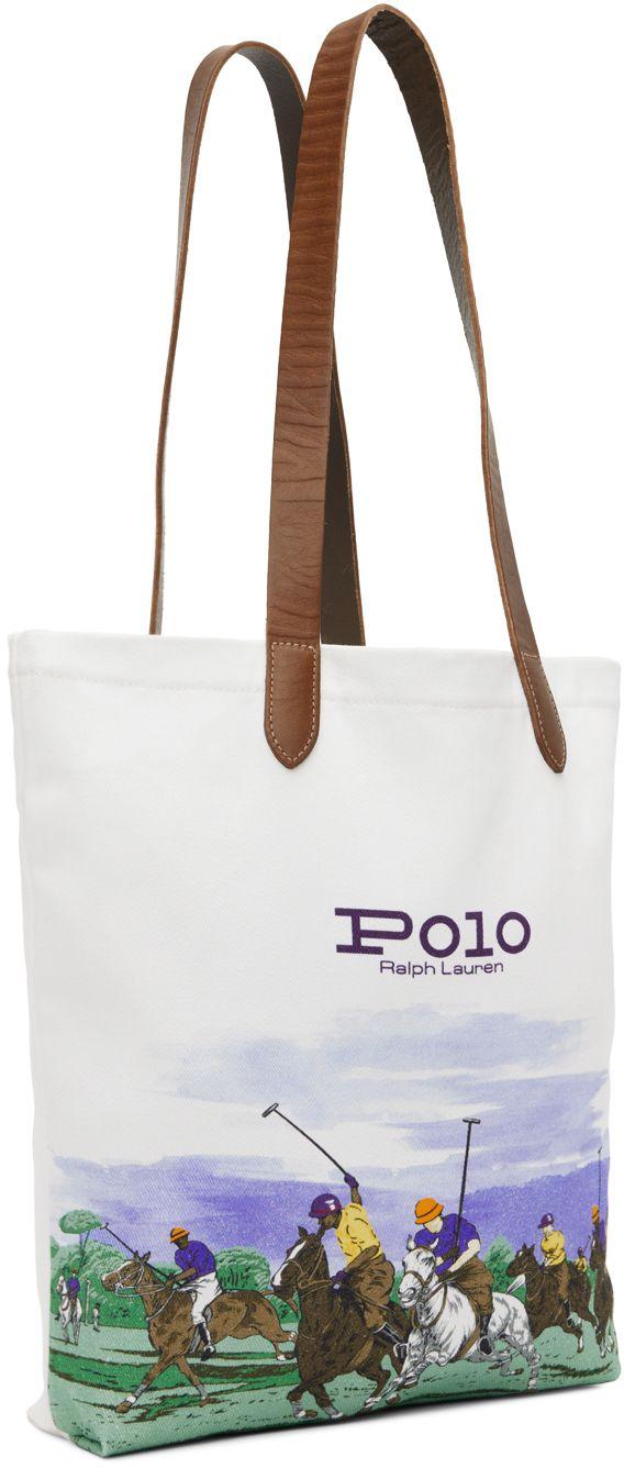 Polo Ralph Lauren Equestrian-print Shopper Tote Bag in White for Men | Lyst
