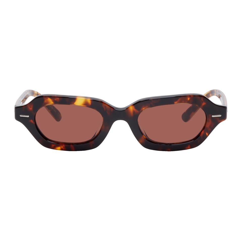 The Row X Oliver Peoples La Cc Rectangular Sunglasses in Brown Lyst