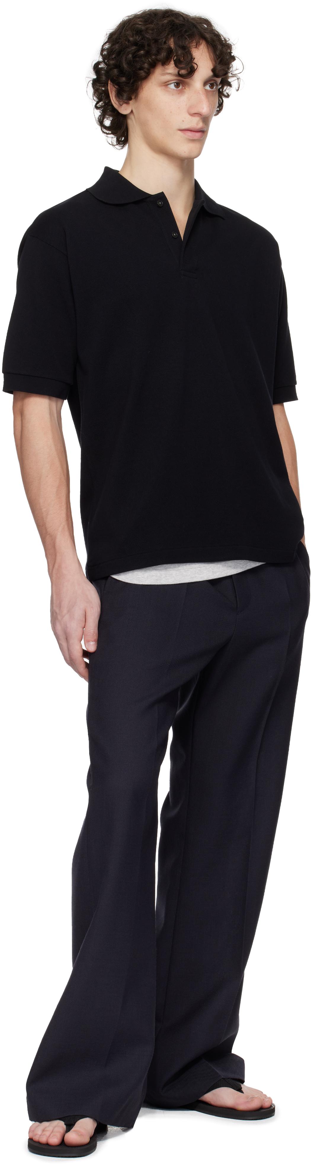 Auralee - PIMA COTTON HEAVY PIQUE POLO (DARK NAVY) — EQUIPMENT