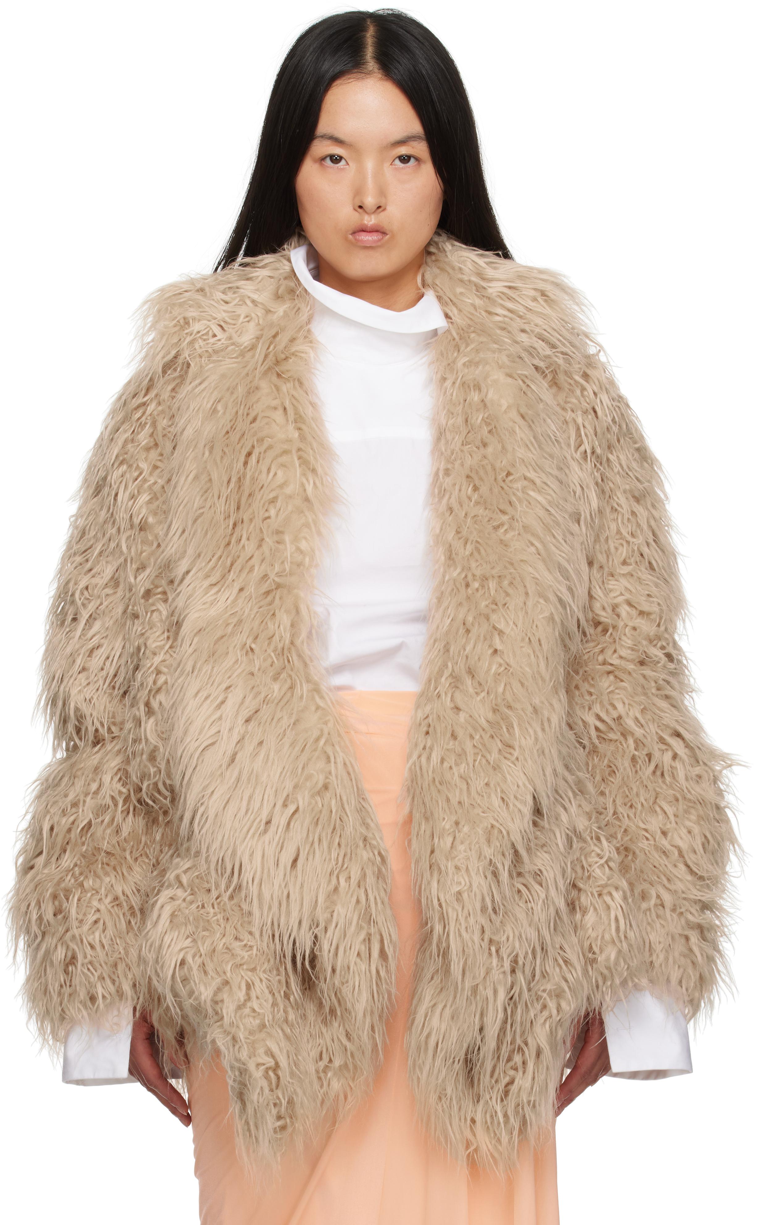 【関税込み】Max Mara ピンク Aleggio フェイクファー コート Max Mara ALEGGIO(マックスマーラ) レディース - 海外通販のBUYMA