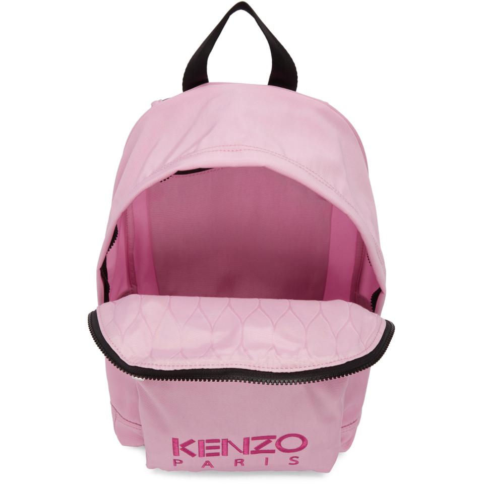 kenzo tiger backpack pink