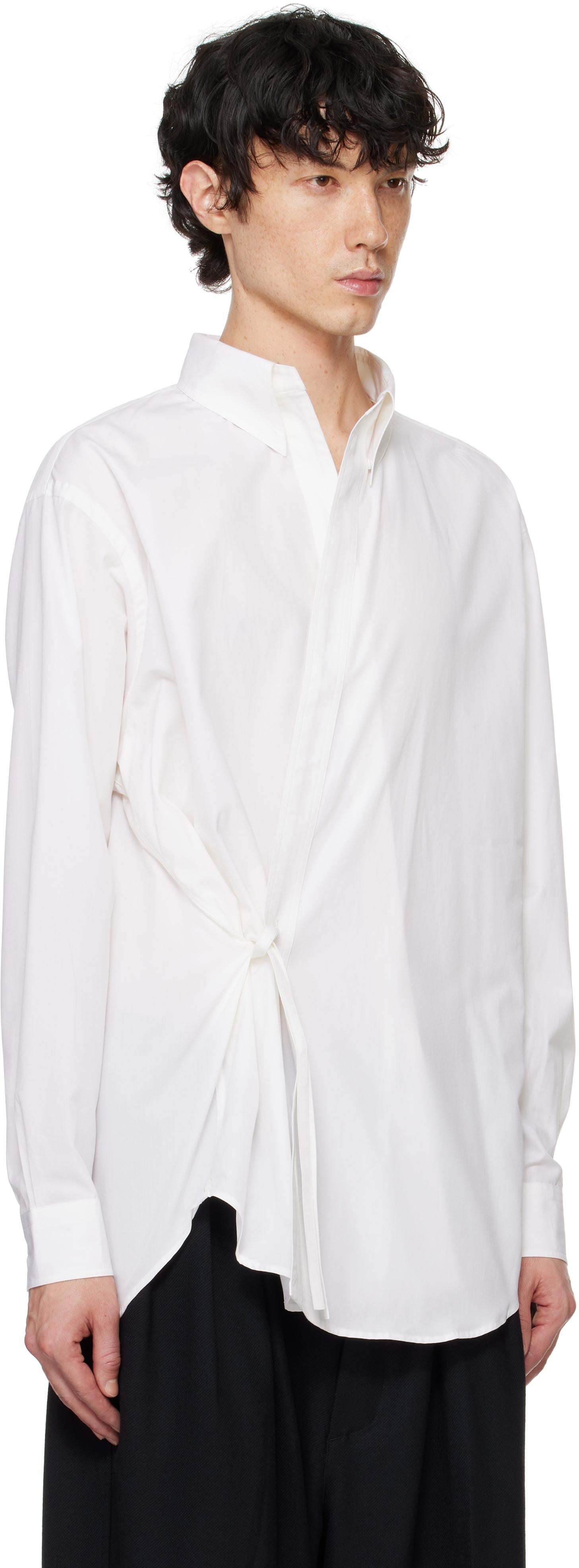 RAINMAKER KYOTO Long Point Collar Dougi Shirt in White for Men | Lyst