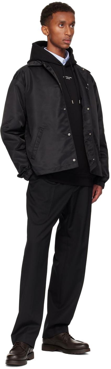 Drole de Monsieur メンズ ブラック La Veste Slogan コーチジャケット 