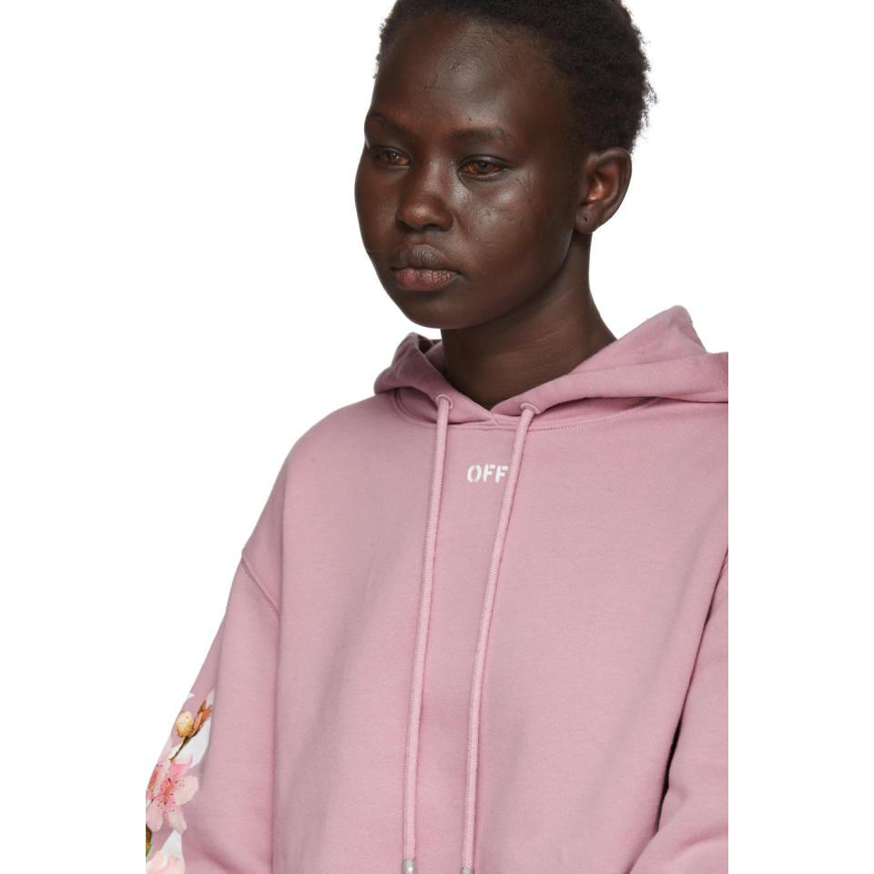 Off-White c/o Virgil Abloh Ssense Exclusive Pink Diagonal Cherry Hoodie |  Lyst