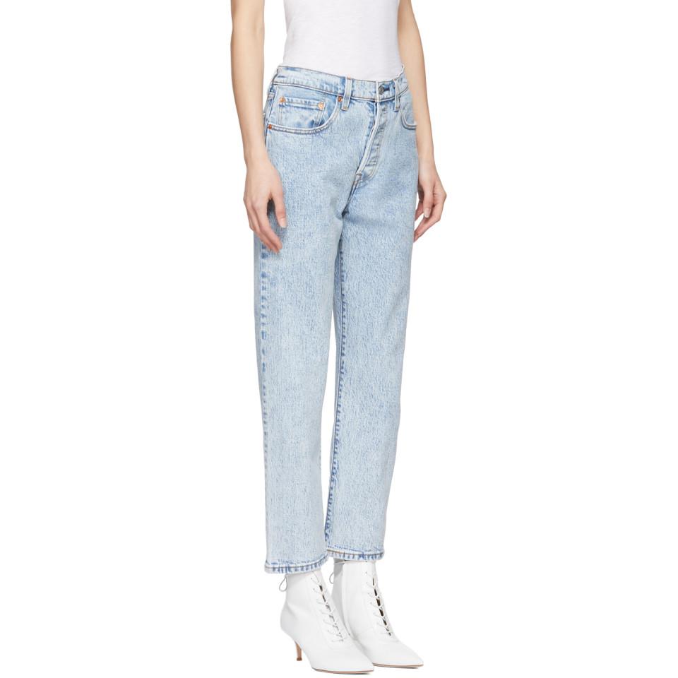 levi's 501 crop stone throw