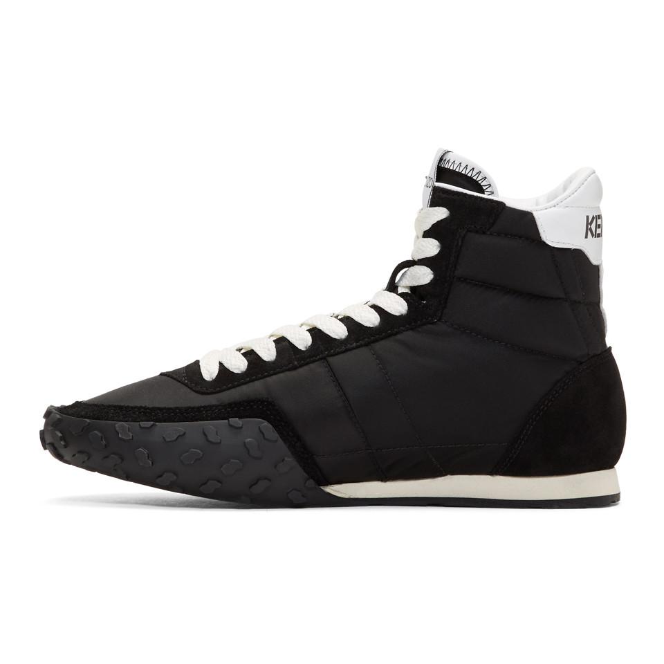 KENZO Synthetic Black Move High Top Sneakers for Men - Lyst