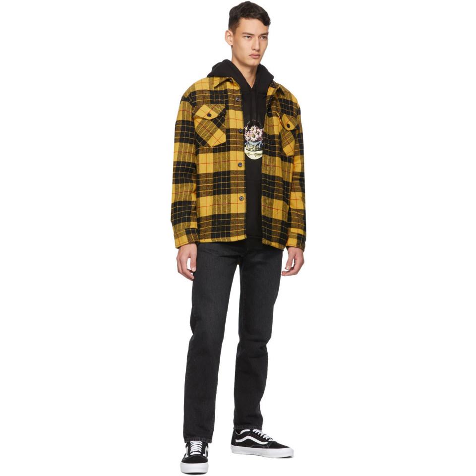 Yellow Flannel Tartan Mullen Shirt 