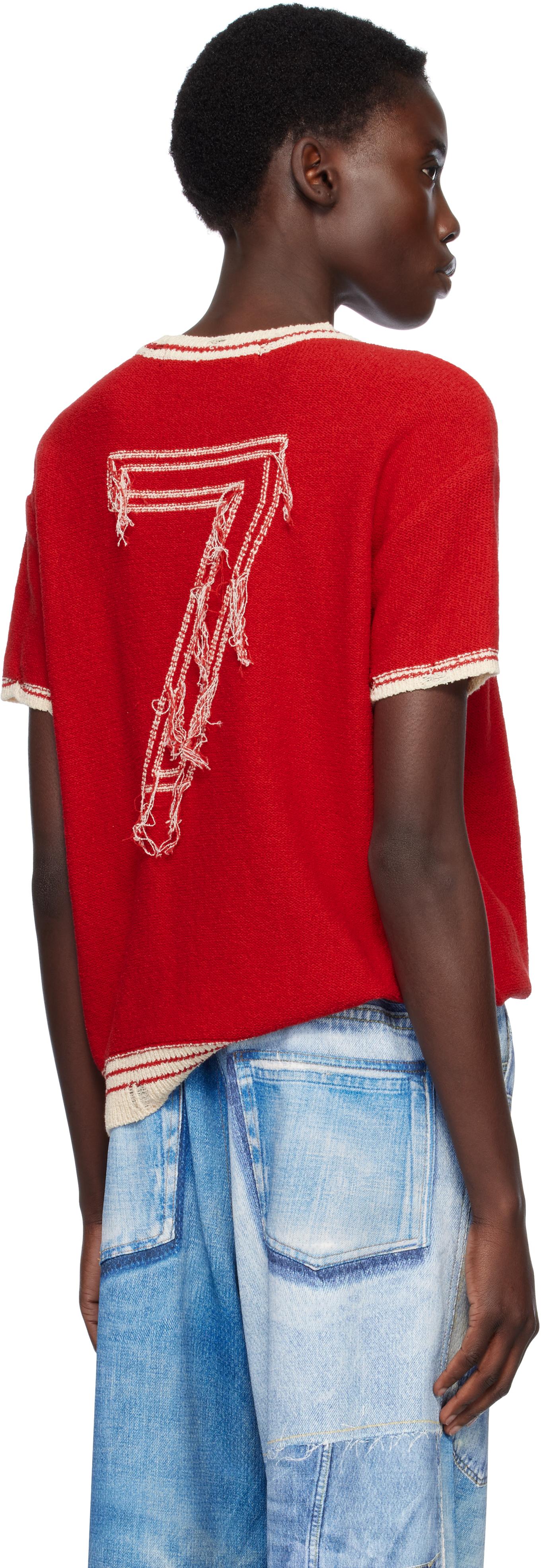 【関税込み】Andersson Bell レッド Football 半袖トップス Red Football Short Sleeve T-shirt by Andersson Bell on Sale