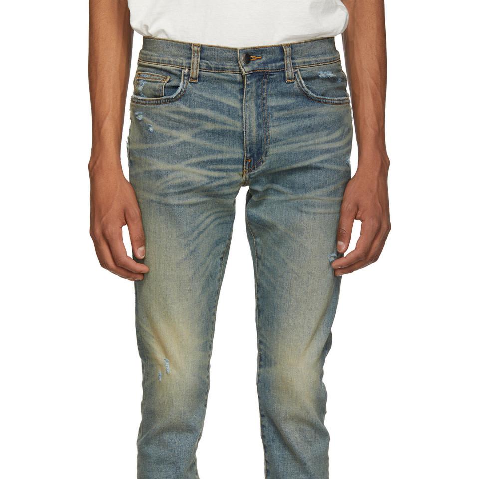 Amiri Indigo Stack Jeans in Blue for Men | Lyst