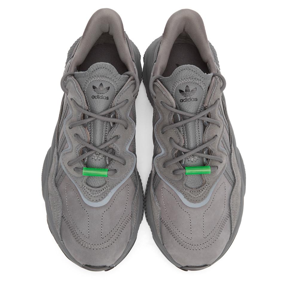 adidas Originals Suede Grey Ozweego Sneakers in Gray for Men | Lyst