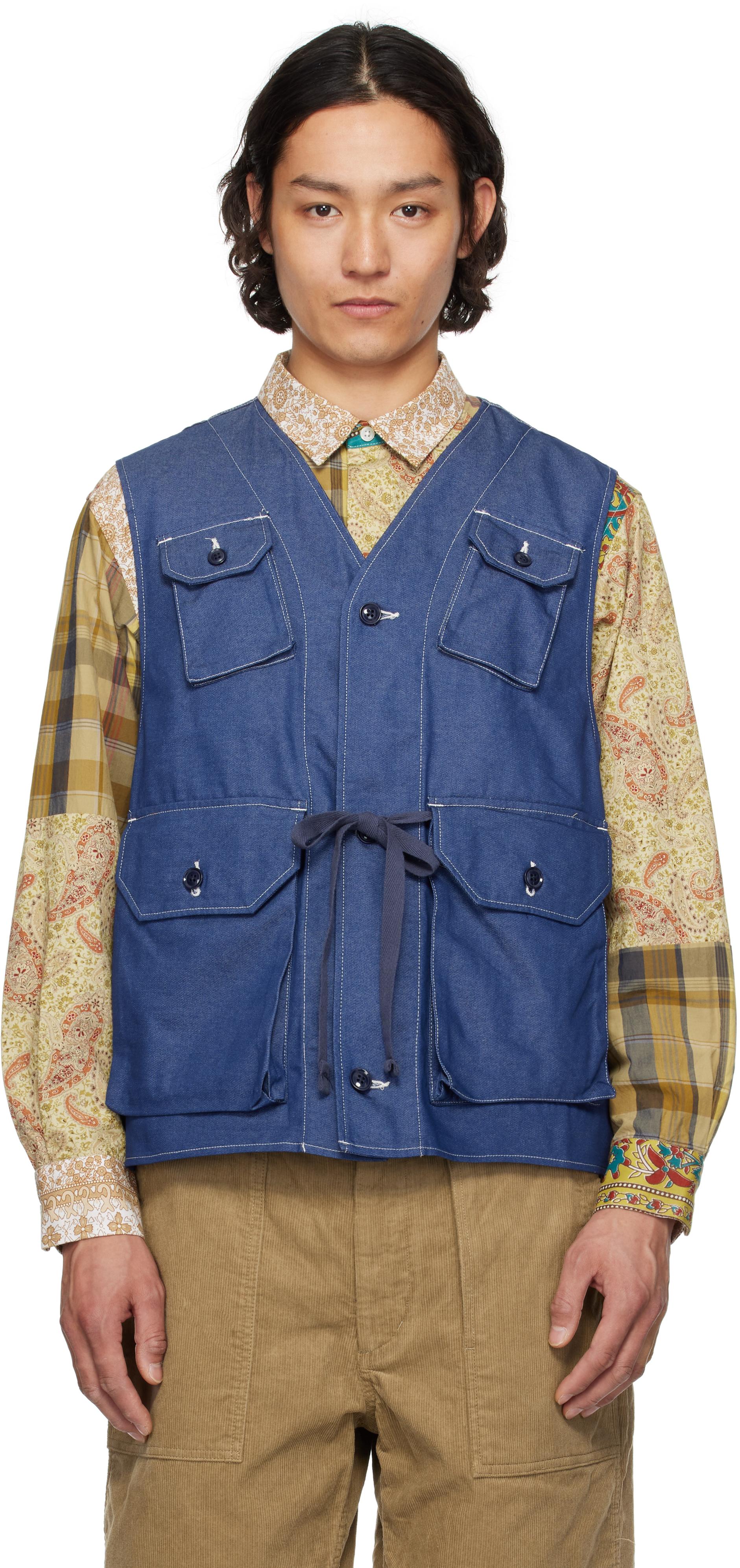 トップス Engineered Garments C-1 Vest - Denim Engineered Garments C-1 Denim Vest in Blue for Men | Lyst