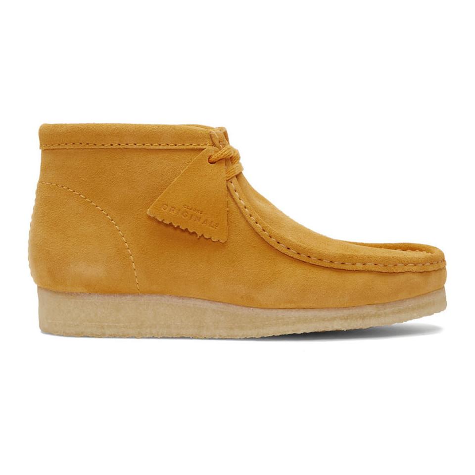 clarks boots yellow