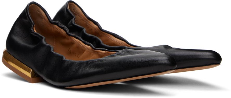 Dries Van Noten レザー バレエシューズ ブラック | Lyst