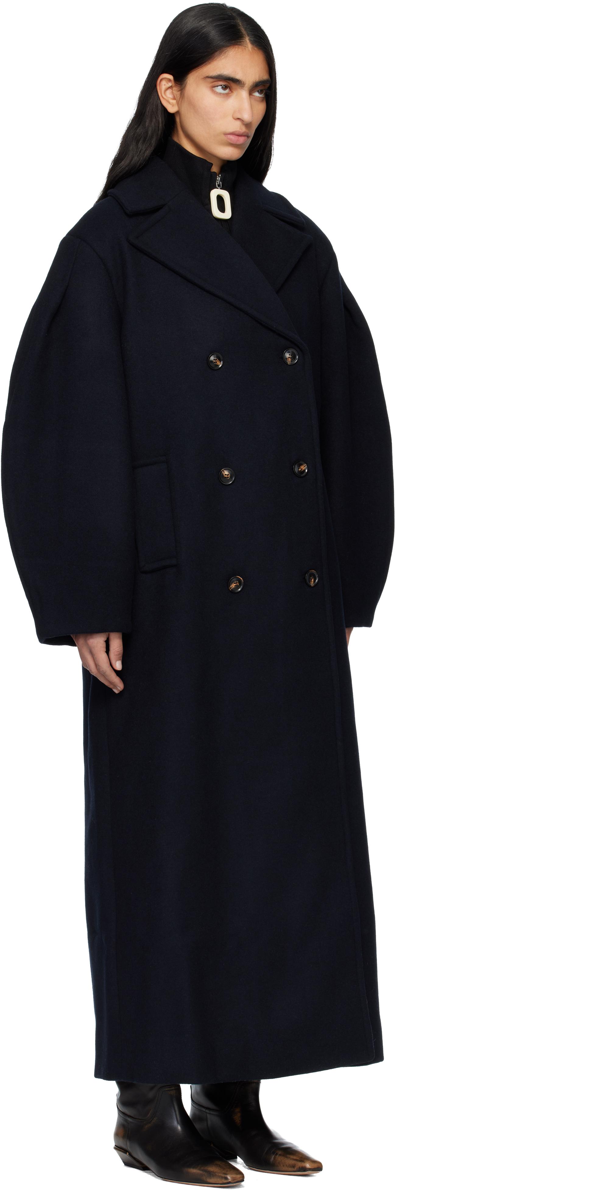 GANNI ネイビー ロングコート レディース Ganni ロングコート & ウィンターコート | オンライン